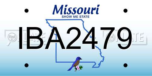 IBA2479 Missouri License Plate