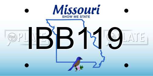 IBB119 Missouri License Plate