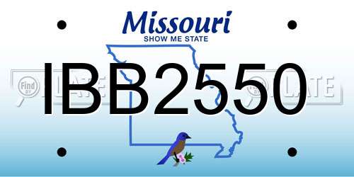 IBB2550 Missouri License Plate