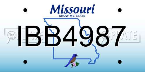 IBB4987 Missouri License Plate