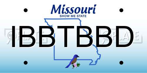IBBTBBD Missouri License Plate