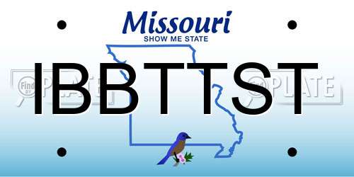 IBBTTST Missouri License Plate