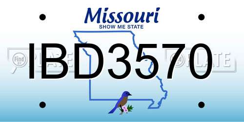IBD3570 Missouri License Plate