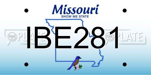 IBE281 Missouri License Plate