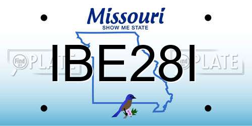 IBE28I Missouri License Plate