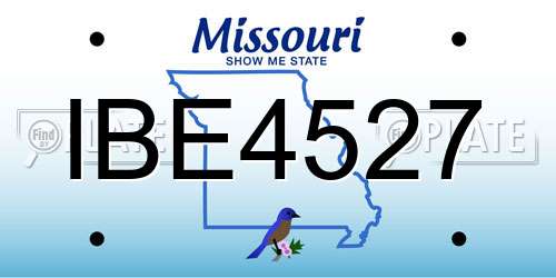 IBE4527 Missouri License Plate