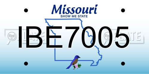 IBE7005 Missouri License Plate