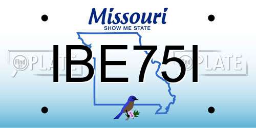 IBE75I Missouri License Plate