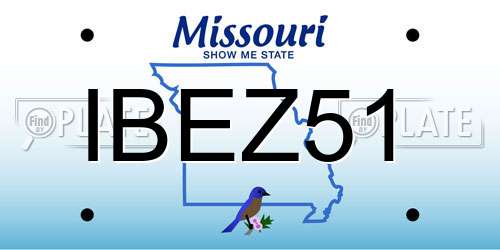IBEZ51 Missouri License Plate