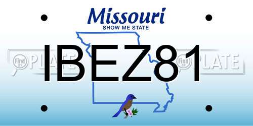 IBEZ81 Missouri License Plate