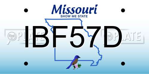 IBF57D Missouri License Plate