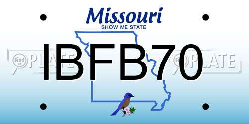IBFB70 Missouri License Plate