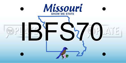 IBFS70 Missouri License Plate