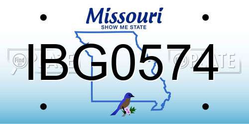 IBG0574 Missouri License Plate
