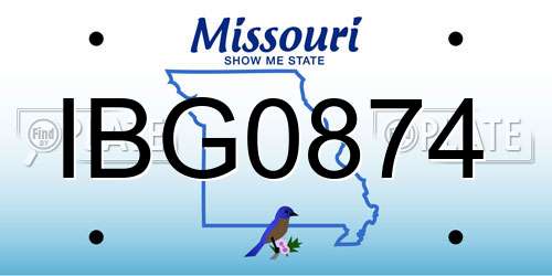 IBG0874 Missouri License Plate