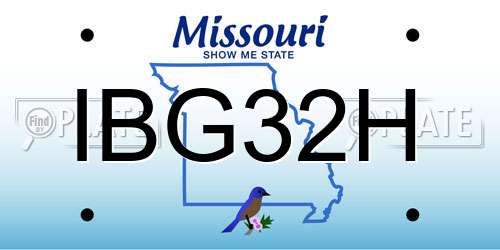 IBG32H Missouri License Plate