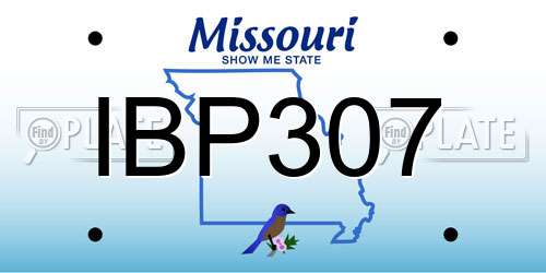 IBP307 Missouri License Plate