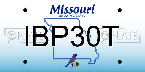 IBP30T Missouri License Plate