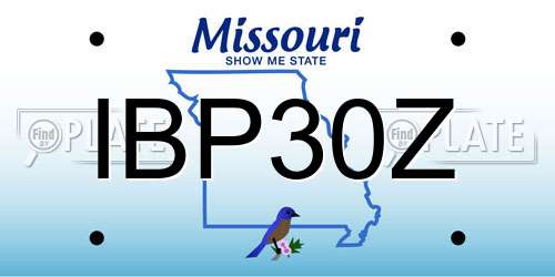 IBP30Z Missouri License Plate