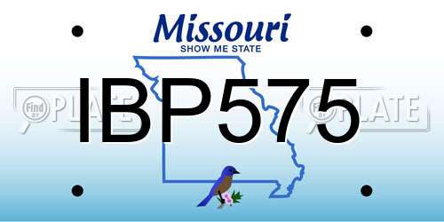 IBP575 Missouri License Plate