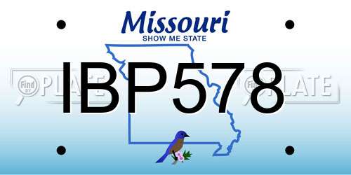 IBP578 Missouri License Plate