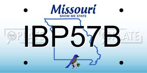 IBP57B Missouri License Plate