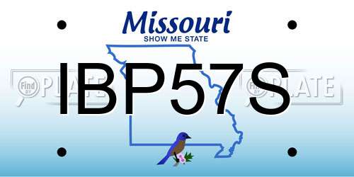 IBP57S Missouri License Plate