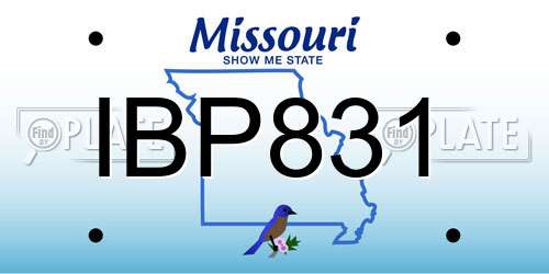 IBP831 Missouri License Plate