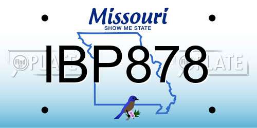 IBP878 Missouri License Plate