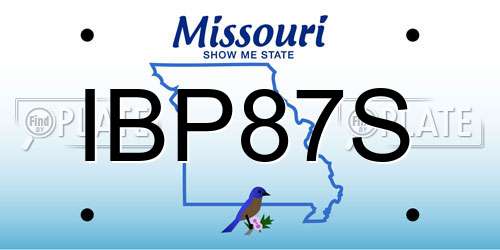 IBP87S Missouri License Plate