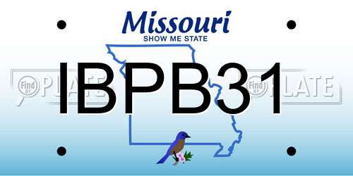 IBPB31 Missouri License Plate