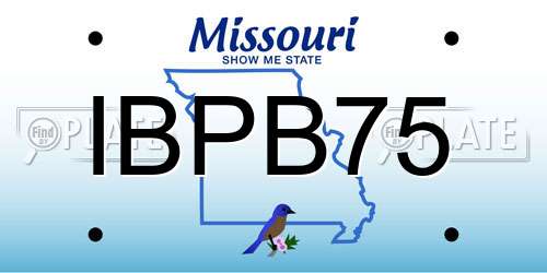 IBPB75 Missouri License Plate
