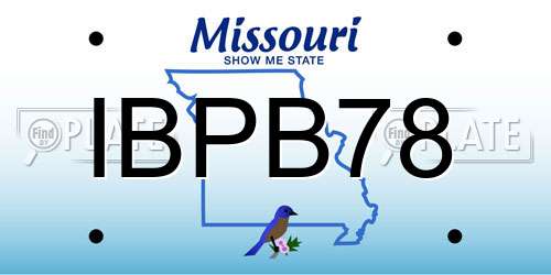 IBPB78 Missouri License Plate