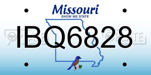 IBQ6828 Missouri License Plate