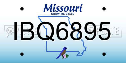 IBQ6895 Missouri License Plate
