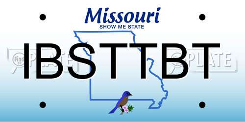 IBSTTBT Missouri License Plate