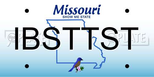 IBSTTST Missouri License Plate
