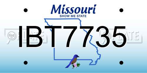 IBT7735 Missouri License Plate