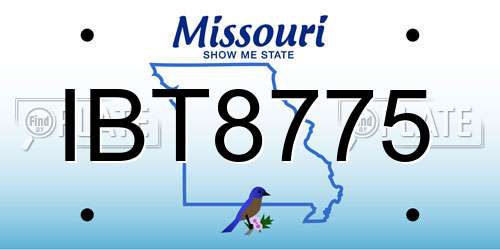 IBT8775 Missouri License Plate