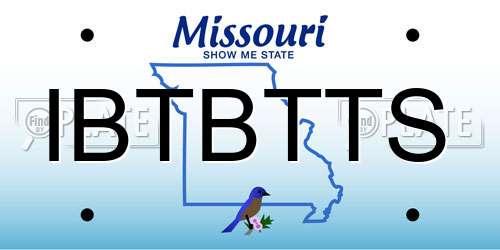 IBTBTTS Missouri License Plate
