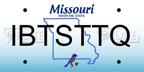 IBTSTTQ Missouri License Plate