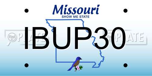 IBUP30 Missouri License Plate