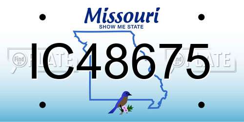 IC48675 Missouri License Plate