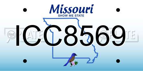 ICC8569 Missouri License Plate