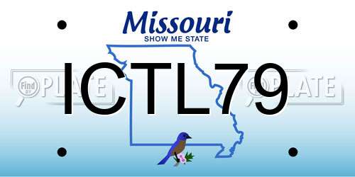 ICTL79 Missouri License Plate