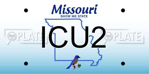 ICU2 Missouri License Plate