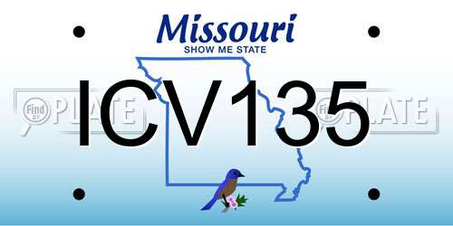 ICV135 Missouri License Plate