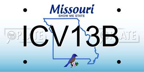 ICV13B Missouri License Plate