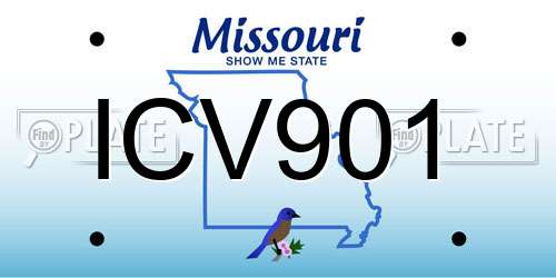 ICV901 Missouri License Plate