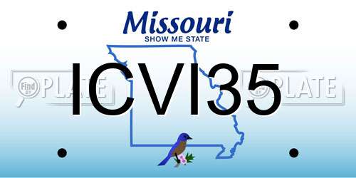ICVI35 Missouri License Plate